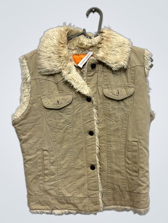 FISHBONE Damen Tan Sherpa Fleece Weste