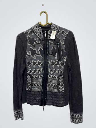 TAIFUN Damen Geometric Print Full Zip Jacke