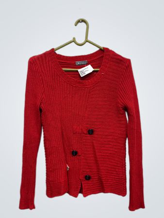 KATMAI Red Button Up Sweater