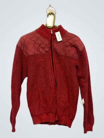 GIOBERTI Roter gesteppter Strickzipper