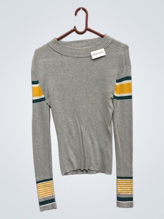CKH Clockhouse Grauer Gestreifter Strickpullover