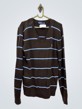Polo Ralph Lauren Gestreifter V-Ausschnitt Pullover