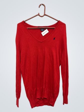 Ralph Lauren Sport Red V-Ausschnitt Pullover