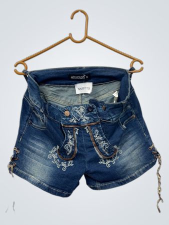 MYHOLY'S Damen-Jeansshorts mit besticktem Design
