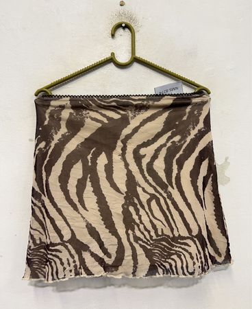 Princess Polly Zebra-Print-Mesh-Minirock