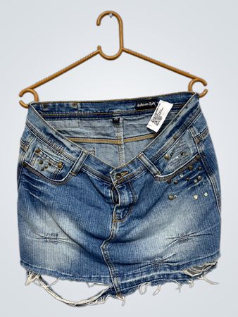 Authentic Style Jeansrock mit Nieten-Details