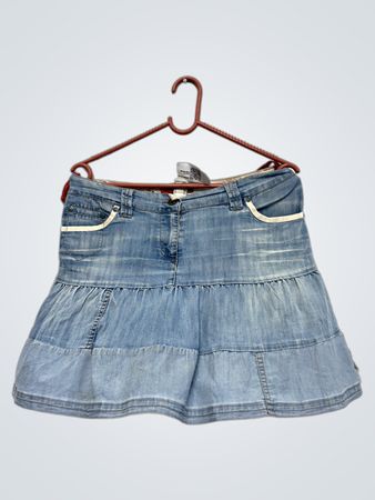 Biscote Jeans Rüschdenimrock