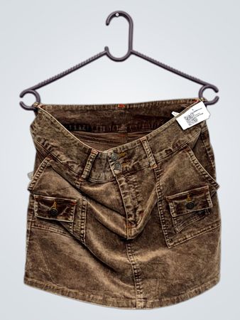 Brauner Cord-Hosenrock