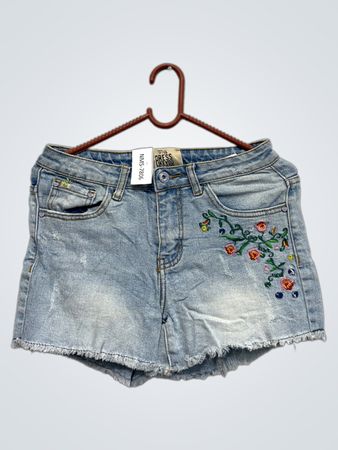 Gestickte Denim-Shorts