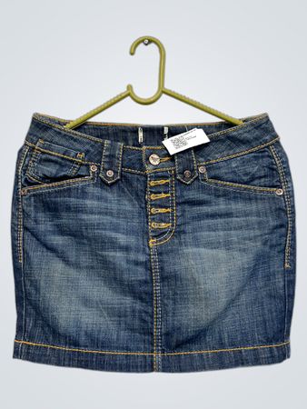ANTIK DENIM Damen Blaue Denim Minirock