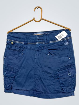 FRESH MADE Damenbekleidung Blauer Cargo-Rock