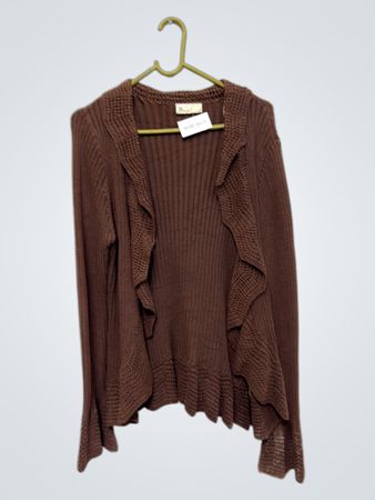 Bhs Brown Ruffle Cardigan