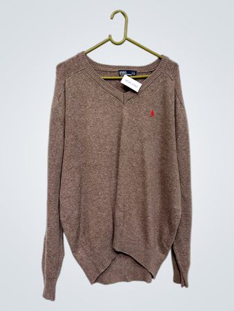 Polo by Ralph Lauren Brauner V-Ausschnitt Pullover