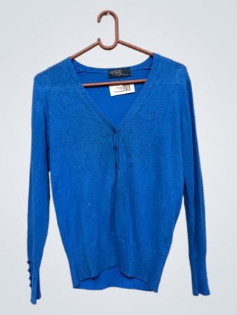Polo by Ralph Lauren Blauer V-Ausschnitt Knopf-Cardigan