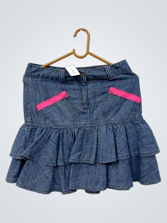 George Denim Rüschenshirt