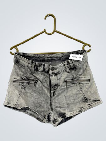 Grau gewaschene Denim-Shorts