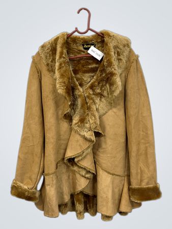 Zephirus Damen Wildlederjacke mit Pelzbesatz
