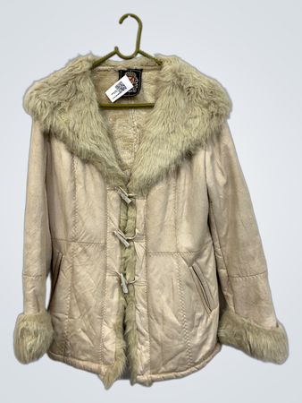 Just Design Damen Jacke mit Kunstfellbesatz