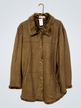 Ming Fu Dress Co., Ltd. Braune Kunstfell gefütterte Jacke