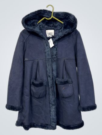 Freestyle Kids Faux Suede Fur Trimmed Hooded Coat