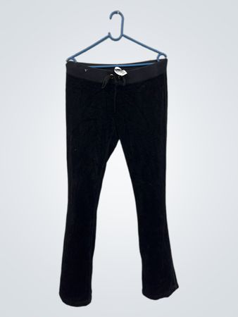Pantalons de survêtement en velours noir Juicy Couture