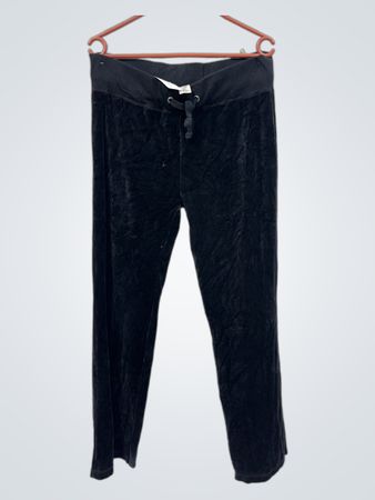 Juicy Couture schwarze Velours-Trainingshose