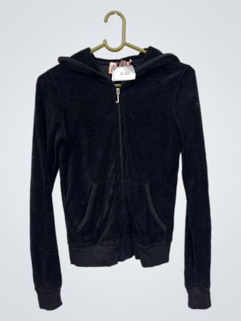 Juicy Couture Schwarzer Velours Hoodie