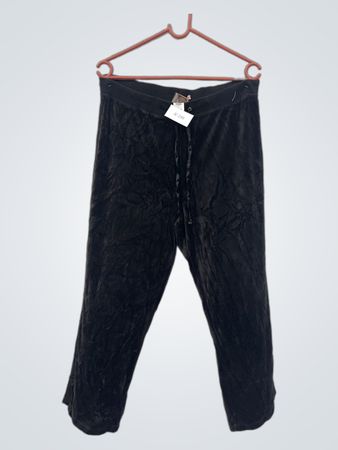 Juicy Couture Schwarze Velours-Trackpants