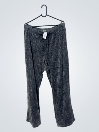 Grau Velours-Loungehosen