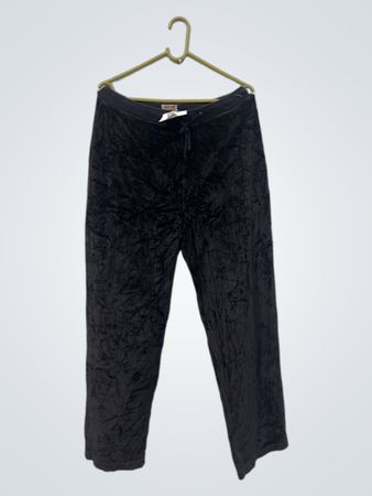 Schwarze Velours-Trainingshose