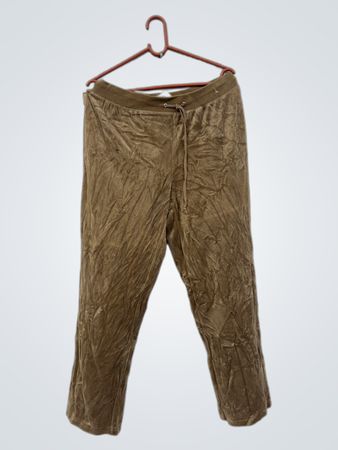 Braune Velours-Sweatpants