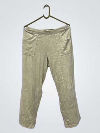 Beige Velourhosen