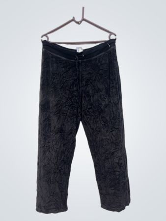 Schwarze strukturierte Hose