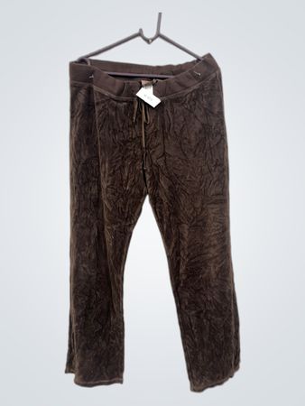 Juicy Couture Braune Velours-Trainingshose