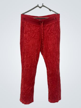 Juicy Couture Rote Velours-Trainingshose