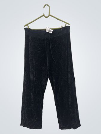 Schwarze Velours-Hosen