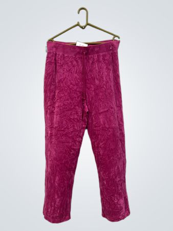 Rosa Velours-Hose