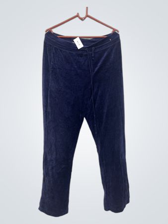 Navy Velour-Sweatpants