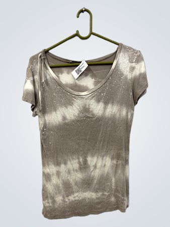 Batik-T-Shirt mit Pailletten