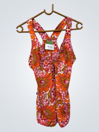 Bibi Blå Floral Tank Top