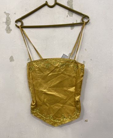Gold Rüschentop