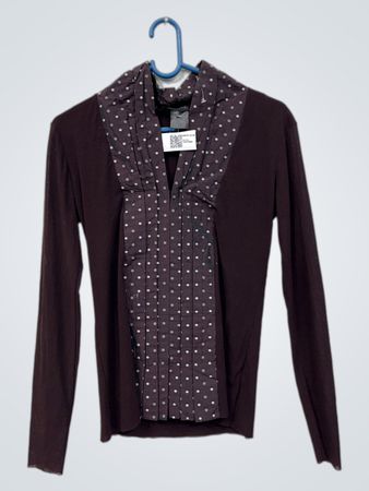 EXTERIOR Polka Dot verziertes Langarmoberteil