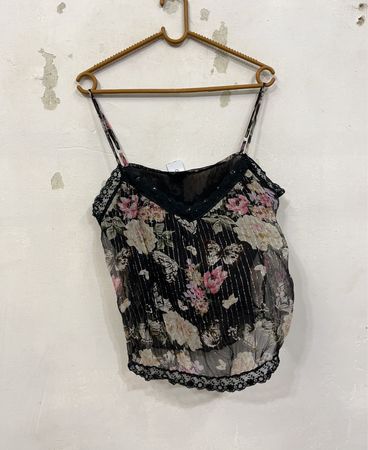 Gutes Aussehen Floral Transparentes Cami-Top