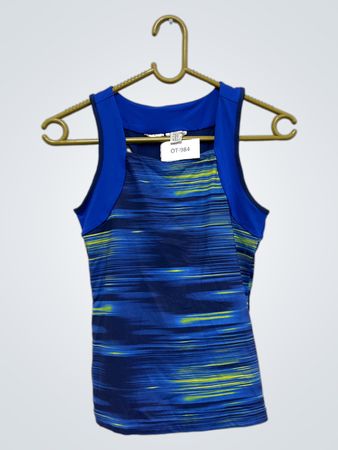 adidas blau-gelbes gestreiftes Tanktop