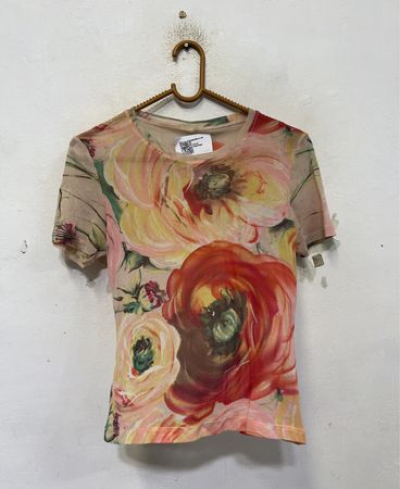 Blumenmuster T-Shirt