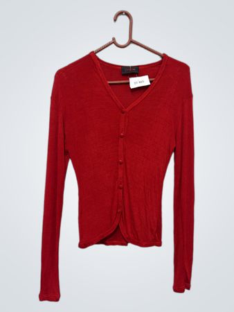 SYMPA Red Button Up Cardigan