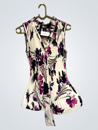 DKNY Ärmelloses Top mit Blumenmuster und Falten