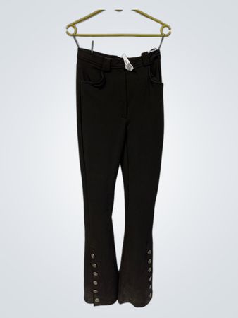RIGANY Schwarze Hose mit Knopfdetail