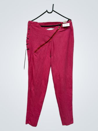 DAILY JEANS Pink Denim-Hose mit Reißverschlussdetails