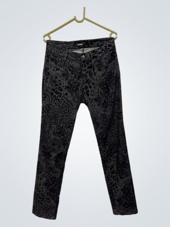 Rosner schwarze gemusterte Jeans